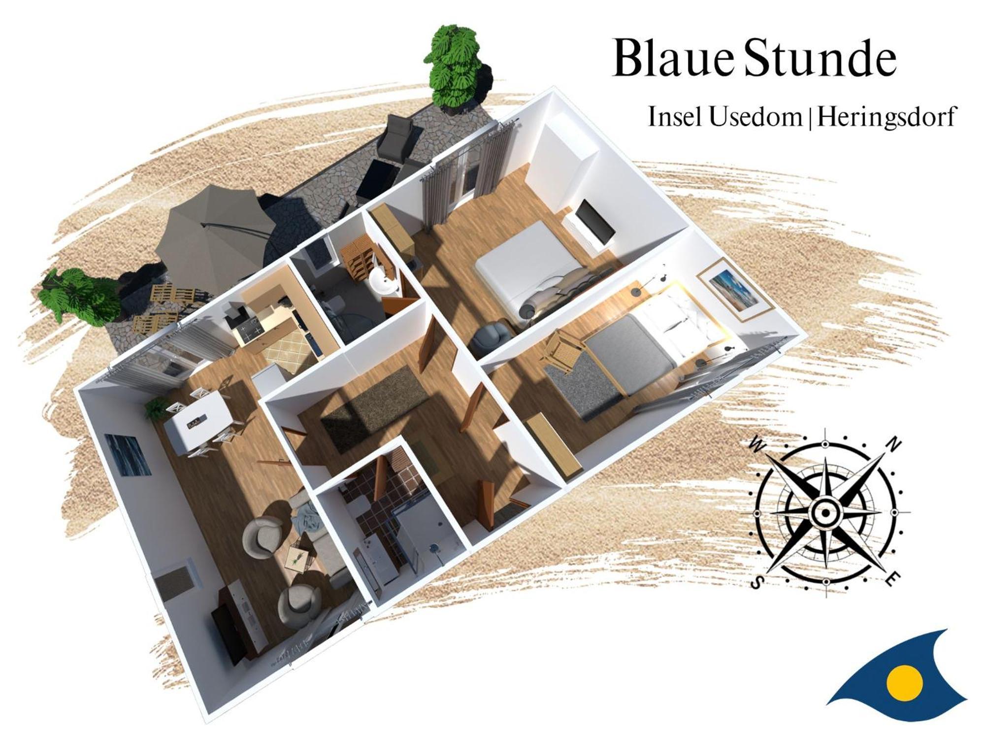 Blaue Stunde Apartment เฮริงสดอร์ฟ ภายนอก รูปภาพ